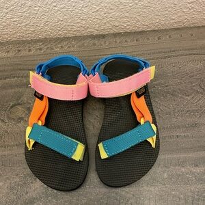 Teva Kids Sandals with Pink, Blue, and Yellow Straps